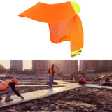 Maxbell Hard Hat Sun Shade Wide Brim Breathable Outdoor Activities Neck Shield Cover Orange