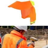 Maxbell Hard Hat Sun Shade Wide Brim Breathable Outdoor Activities Neck Shield Cover Orange