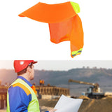 Maxbell Hard Hat Sun Shade Wide Brim Breathable Outdoor Activities Neck Shield Cover Orange