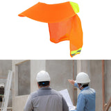 Maxbell Hard Hat Sun Shade Wide Brim Breathable Outdoor Activities Neck Shield Cover Orange