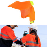 Maxbell Hard Hat Sun Shade Wide Brim Breathable Outdoor Activities Neck Shield Cover Orange