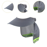 Maxbell Hard Hat Sun Shade Wide Brim Breathable Outdoor Activities Neck Shield Cover Gray