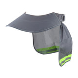 Maxbell Hard Hat Sun Shade Wide Brim Breathable Outdoor Activities Neck Shield Cover Gray