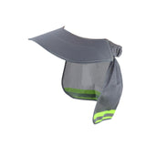 Maxbell Hard Hat Sun Shade Wide Brim Breathable Outdoor Activities Neck Shield Cover Gray