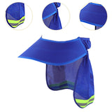 Maxbell Hard Hat Sun Shade Wide Brim Breathable Outdoor Activities Neck Shield Cover Blue