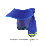 Maxbell Hard Hat Sun Shade Wide Brim Breathable Outdoor Activities Neck Shield Cover Blue