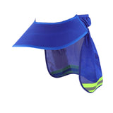 Maxbell Hard Hat Sun Shade Wide Brim Breathable Outdoor Activities Neck Shield Cover Blue