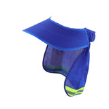 Maxbell Hard Hat Sun Shade Wide Brim Breathable Outdoor Activities Neck Shield Cover Blue