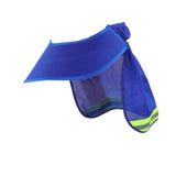 Maxbell Hard Hat Sun Shade Wide Brim Breathable Outdoor Activities Neck Shield Cover Blue