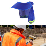 Maxbell Hard Hat Sun Shade Wide Brim Breathable Outdoor Activities Neck Shield Cover Blue