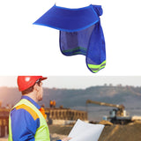 Maxbell Hard Hat Sun Shade Wide Brim Breathable Outdoor Activities Neck Shield Cover Blue