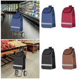 Maxbell Trolley Cart Spare Bag Storage Organizer Hand Cart Folding Shopping Cart Bag Blue