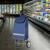 Maxbell Trolley Cart Spare Bag Storage Organizer Hand Cart Folding Shopping Cart Bag Blue