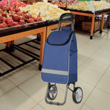 Maxbell Trolley Cart Spare Bag Storage Organizer Hand Cart Folding Shopping Cart Bag Blue