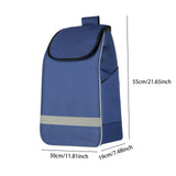 Maxbell Trolley Cart Spare Bag Storage Organizer Hand Cart Folding Shopping Cart Bag Blue