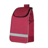 Maxbell Trolley Cart Spare Bag Storage Organizer Hand Cart Folding Shopping Cart Bag Red