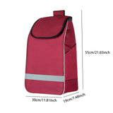 Maxbell Trolley Cart Spare Bag Storage Organizer Hand Cart Folding Shopping Cart Bag Red