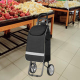 Maxbell Trolley Cart Spare Bag Storage Organizer Hand Cart Folding Shopping Cart Bag Black