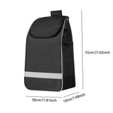 Maxbell Trolley Cart Spare Bag Storage Organizer Hand Cart Folding Shopping Cart Bag Black