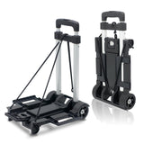 Maxbell Foldable Hand Truck Portable Luggage Sack Trolley for Travel Moving Shopping black with 2 wheel