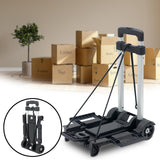 Maxbell Foldable Hand Truck Portable Luggage Sack Trolley for Travel Moving Shopping black with 2 wheel