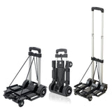 Maxbell Foldable Hand Truck Portable Luggage Sack Trolley for Travel Moving Shopping black with 2 wheel