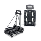 Maxbell Foldable Hand Truck Portable Luggage Sack Trolley for Travel Moving Shopping black with 4 wheels