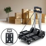Maxbell Foldable Hand Truck Portable Luggage Sack Trolley for Travel Moving Shopping black with 4 wheels
