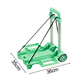 Maxbell Foldable Hand Truck Portable Luggage Sack Trolley for Travel Moving Shopping green with 2 wheel