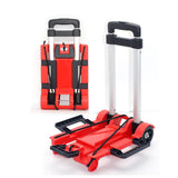 Maxbell Foldable Hand Truck Portable Luggage Sack Trolley for Travel Moving Shopping red with 2 wheel