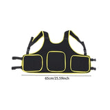 Maxbell Child Kids Motorcycle Chest Protector Vest for Skiing Bike Riding Yellow Edge