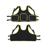 Maxbell Child Kids Motorcycle Chest Protector Vest for Skiing Bike Riding Yellow Edge