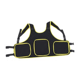 Maxbell Child Kids Motorcycle Chest Protector Vest for Skiing Bike Riding Yellow Edge