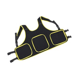 Maxbell Child Kids Motorcycle Chest Protector Vest for Skiing Bike Riding Yellow Edge