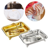 Maxbell Serving Tray Club Home Party Countertop Coffee Table Guest Towel Holder Tray Golden
