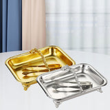 Maxbell Serving Tray Club Home Party Countertop Coffee Table Guest Towel Holder Tray Golden