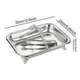 Maxbell Serving Tray Club Home Party Countertop Coffee Table Guest Towel Holder Tray Argent