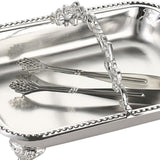 Maxbell Serving Tray Club Home Party Countertop Coffee Table Guest Towel Holder Tray Argent