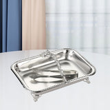Maxbell Serving Tray Club Home Party Countertop Coffee Table Guest Towel Holder Tray Argent