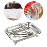 Maxbell Serving Tray Club Home Party Countertop Coffee Table Guest Towel Holder Tray Argent