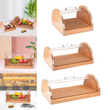 Maxbell Bread Display Cabinet Toast Cake Storage Tray for Cafe Table Kitchen Counter S