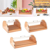 Maxbell Bread Display Cabinet Toast Cake Storage Tray for Cafe Table Kitchen Counter S