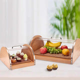 Maxbell Bread Display Cabinet Toast Cake Storage Tray for Cafe Table Kitchen Counter S