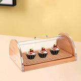 Maxbell Bread Display Cabinet Toast Cake Storage Tray for Cafe Table Kitchen Counter M