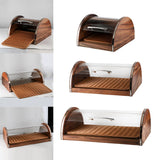Maxbell Bread Display Cabinet Kitchen Storage Container for Pantry Coffee Shop Table