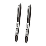 Maxbell 2Pcs Permanent Markers Drawing Card Writing Painting Oil based Paint Markers Black