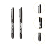 Maxbell 2Pcs Permanent Markers Drawing Card Writing Painting Oil based Paint Markers Black