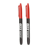 Maxbell 2Pcs Permanent Markers Drawing Card Writing Painting Oil based Paint Markers Red