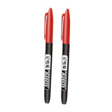 Maxbell 2Pcs Permanent Markers Drawing Card Writing Painting Oil based Paint Markers Red
