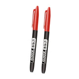 Maxbell 2Pcs Permanent Markers Drawing Card Writing Painting Oil based Paint Markers Red
